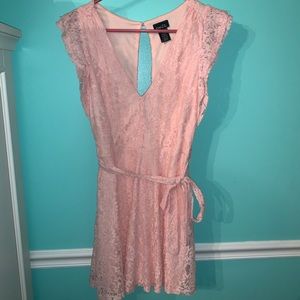 Pink lace dress